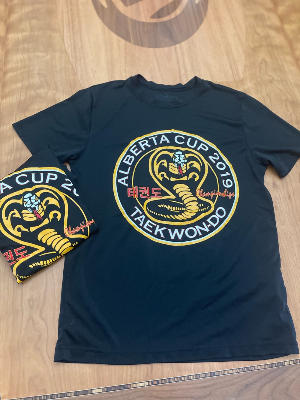 Taekwon-Do Championship Cobra Graphic Tee - Black & Gold -price includes 2